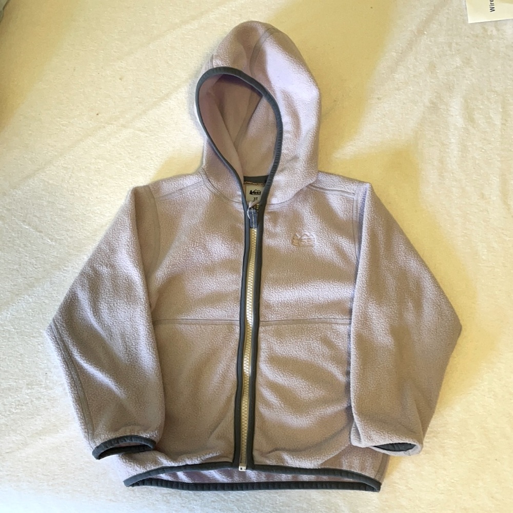 REI Co-Op lavender fleece jacket, size 3T